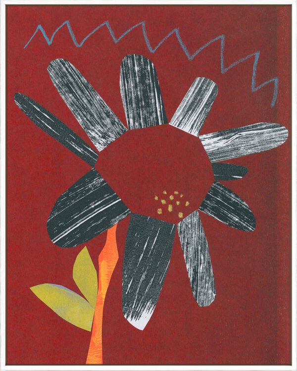 Flower Collage 2 - Canvas Gallery White