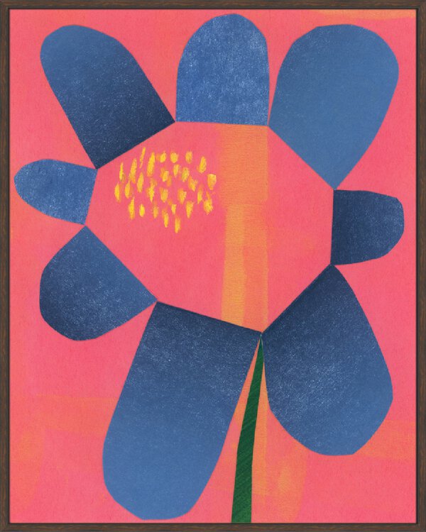 Flower Collage 3 - Canvas Gallery Walnut