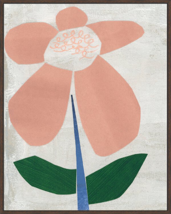 Flower Collage 8 - Canvas Gallery Walnut