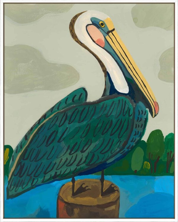 The Pelican - Canvas Gallery White