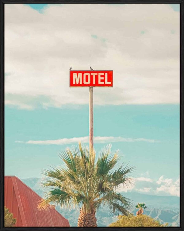 This Motel is for the Birds - Canvas Gallery Black