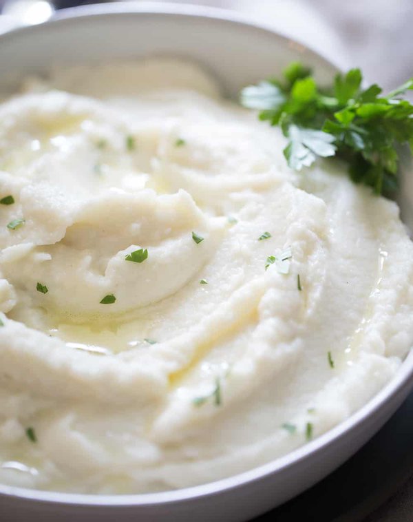 Close up of instant pot mashed potatoes