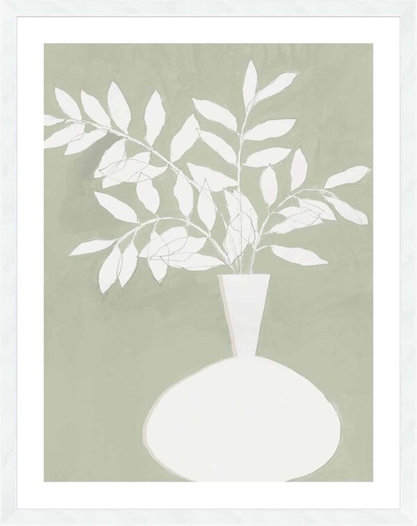 Sage Vase II - 5cm White Border