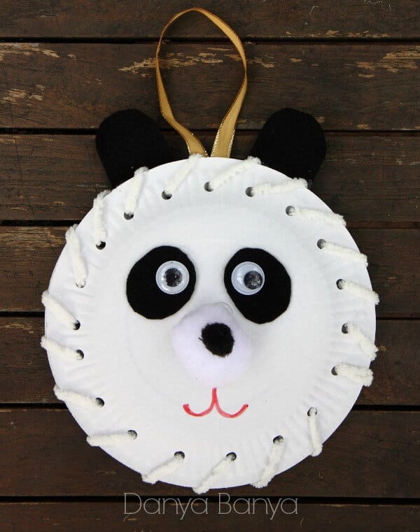 paper plate panda