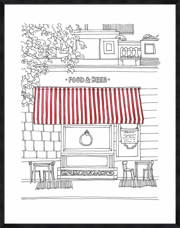 Striped Awning II - 5cm White Border