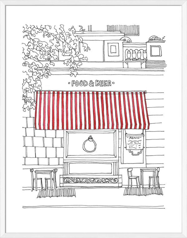Striped Awning II - 5cm White Border - Image 2