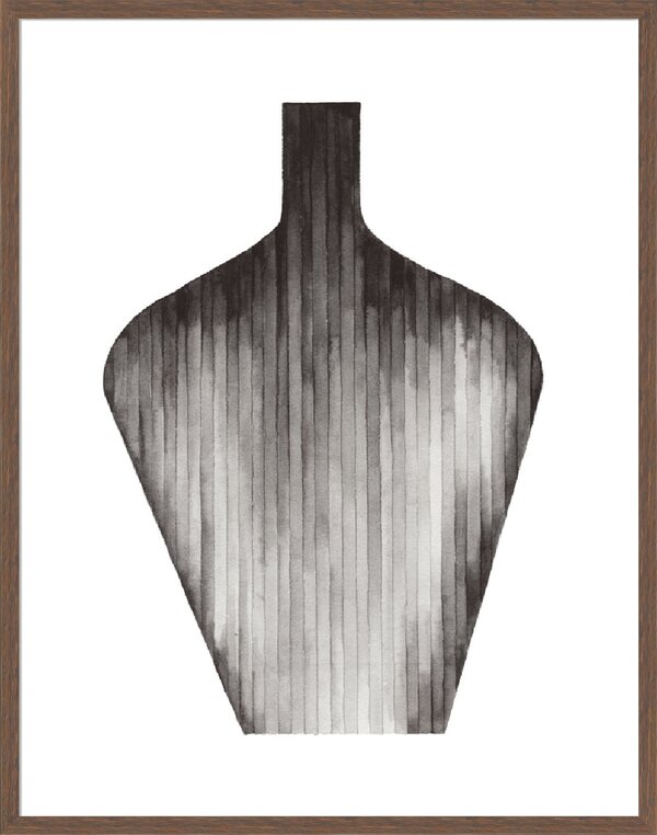 Gradient Curves 2 - 5cm White Border Box Walnut