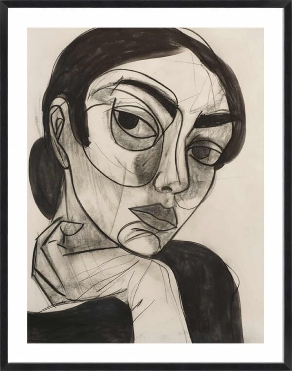 Intelectual Woman - 5cm White Border Box Black