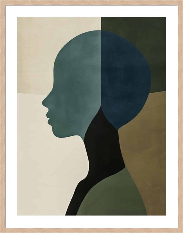Poster Minimalist Portrait 5 - 5cm White Border Box Natural
