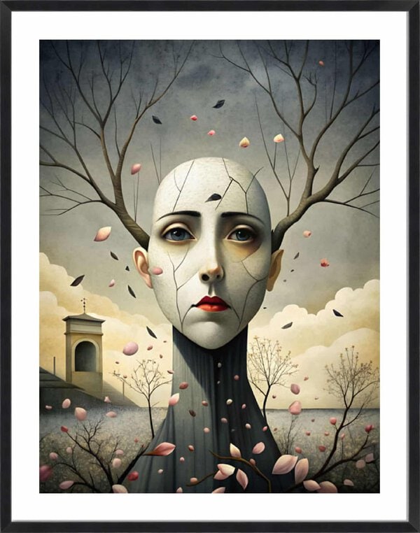 The Silent Witness - 5cm White Border Box Black