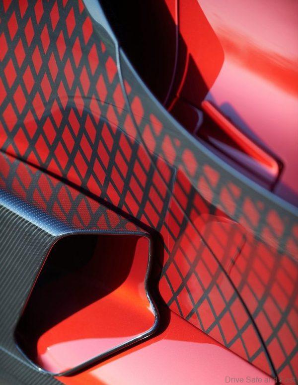 Bugatti Divo 'Lady Bug' Custom diamond pattern detail