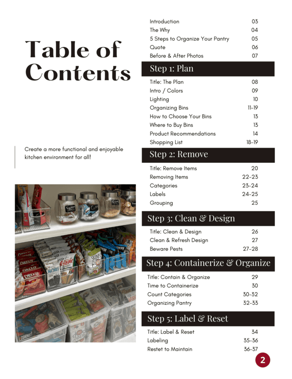 Jars filled with snacks organized on a kitchen shelf with labeled containers and snack bags, demonstrating efficient pantry organization and storage solutions for a clean and functional kitchen space.