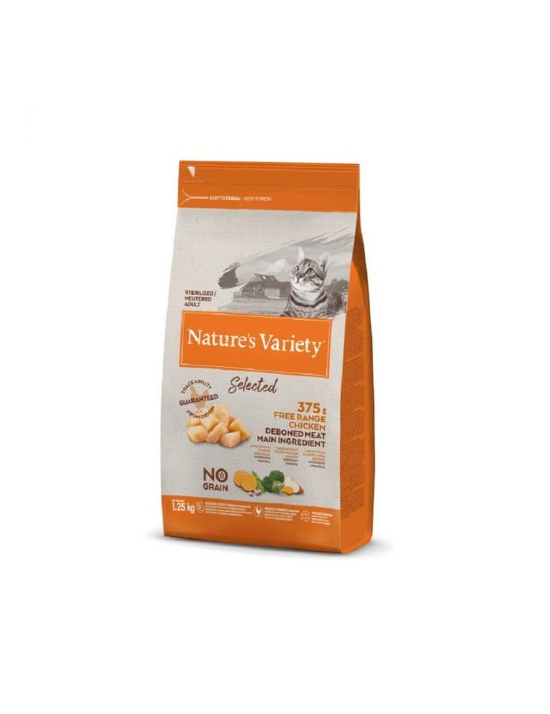Croquettes Nature's Variety Selected Sterilised pour chat au poulet élevé en plein air