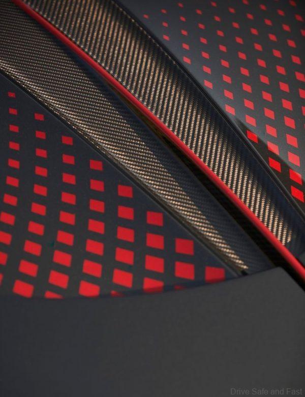 Bugatti Divo 'Lady Bug' Custom diamond pattern detail