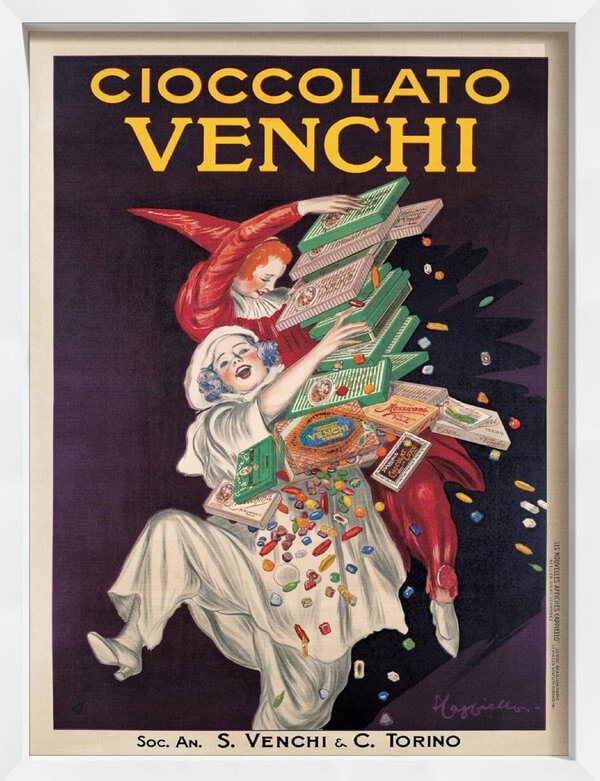 Cioccolato Venchi - Canvas on Board White Shelf