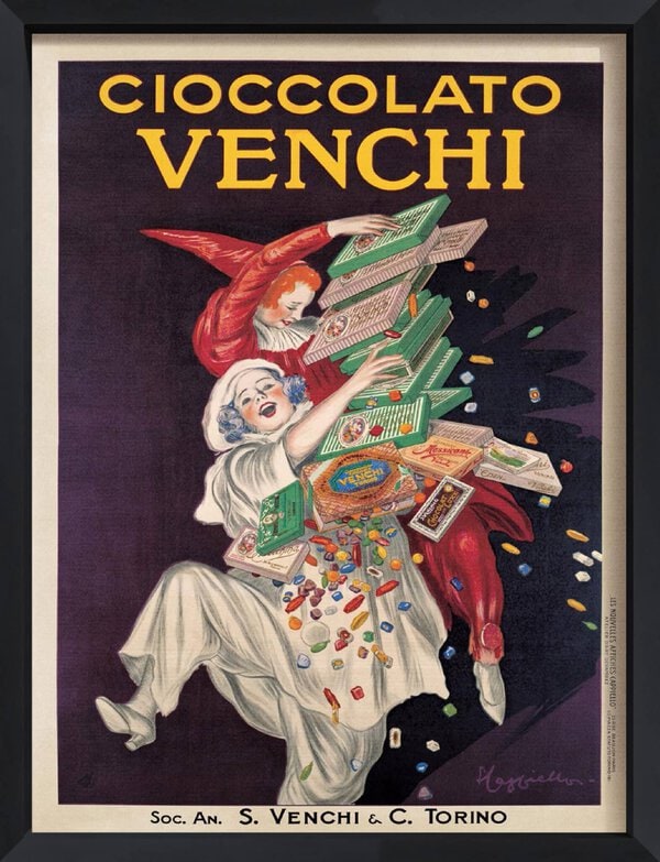Cioccolato Venchi - Canvas on Board Black Shelf