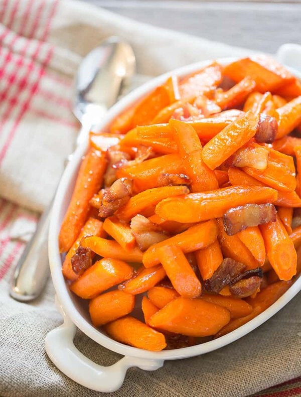 Maple Roasted Carrots with Bacon