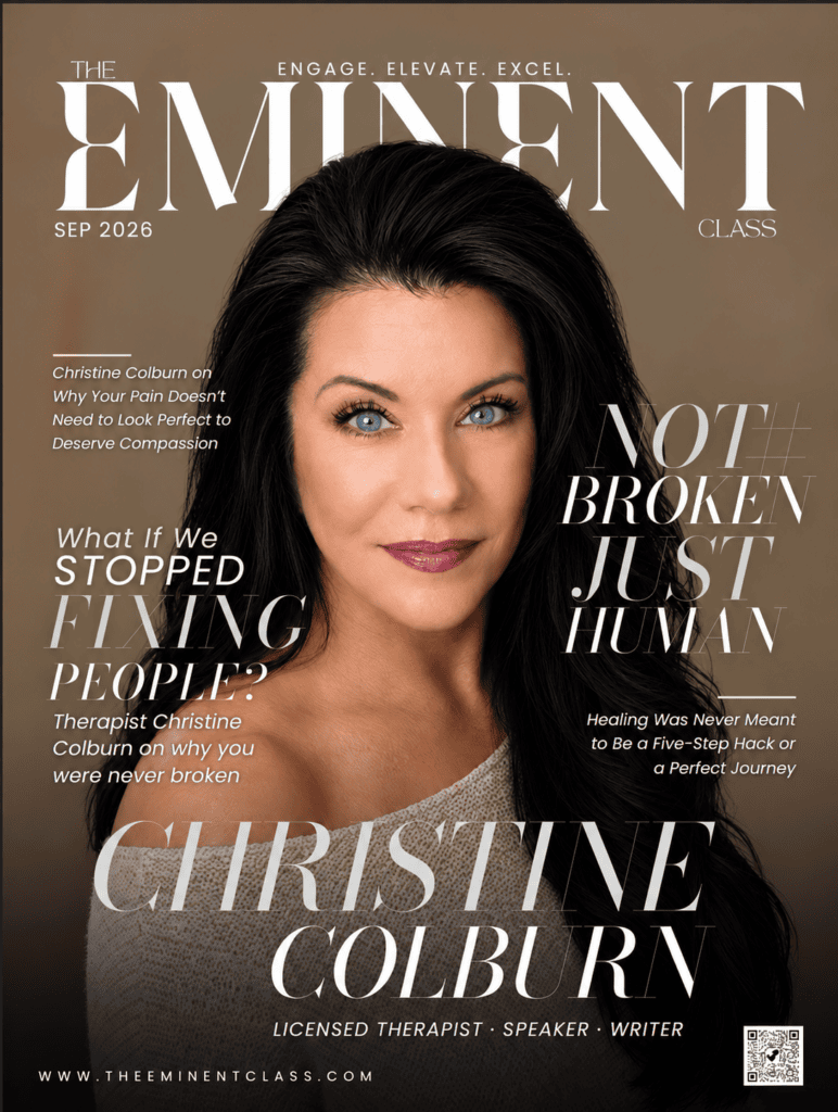 Woman on magazine cover