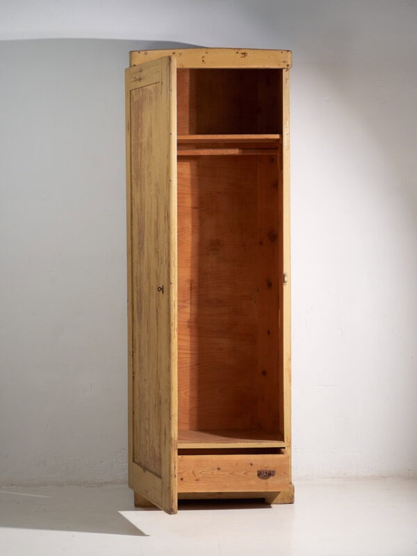 Armario antiguo de una puerta con pátina color ocre (c.1920) #18