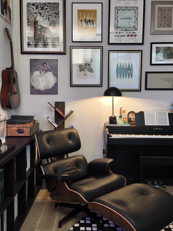 Mid-Century Leather Lounge Chair - 图片 3