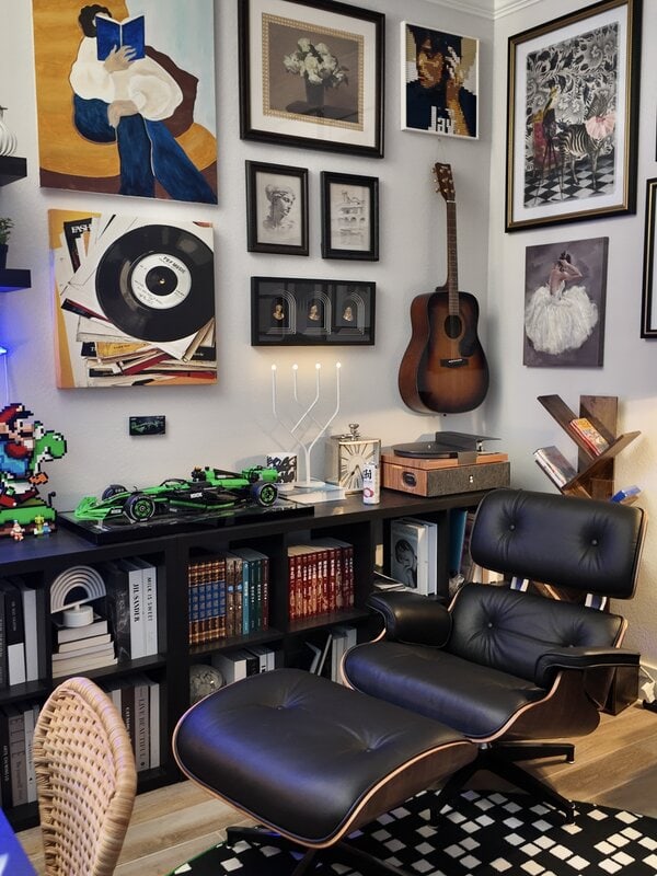 Mid-Century Leather Lounge Chair - 图片 6