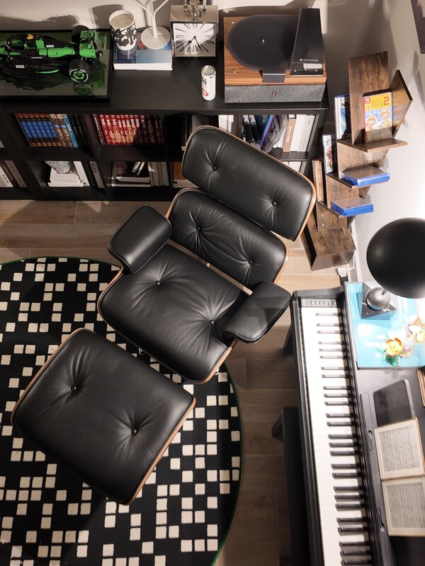 Mid-Century Leather Lounge Chair - 图片 5