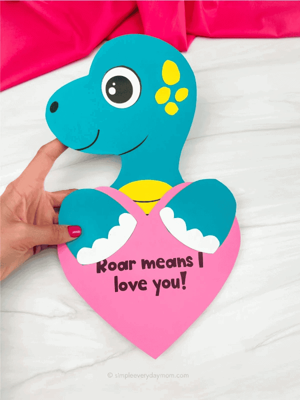 dinosaur heart card