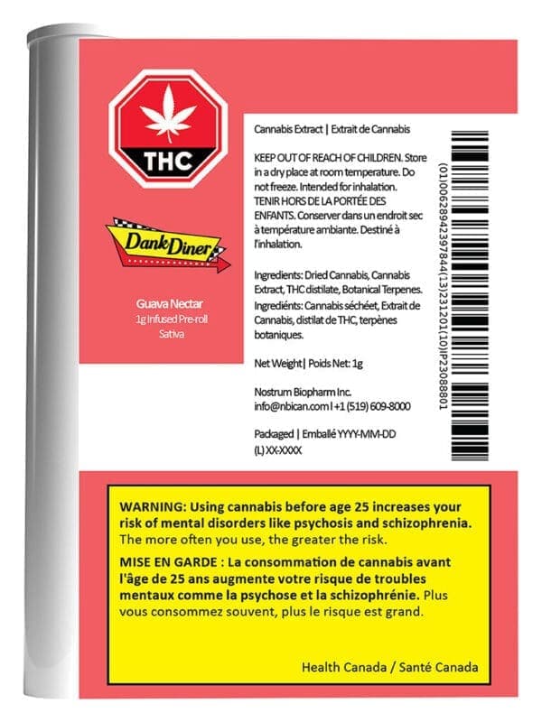 Guava-Nectar-Infused-Pre-Roll-Dank-Diner-Montrose-cannabis-Packaging