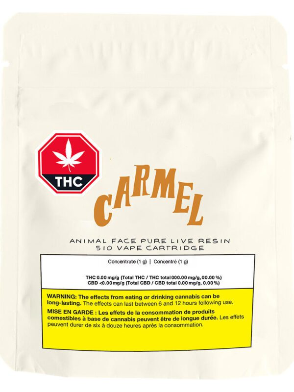 Carmel Animal Face Pure Live Resin 1g 510 Montrose Cannabis