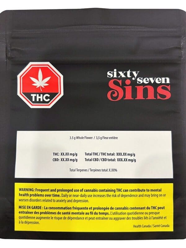 Sixty Seven Sins Gary Satan 3.5g Montrose Cannabis 67 sins