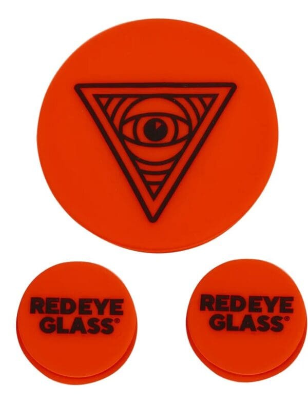 Red Eye Glass Red Silicone Water Pipe Cleaning Caps