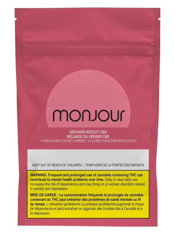 Orchard Medley CBD Soft Chews 5 Pack by Monjour Bare