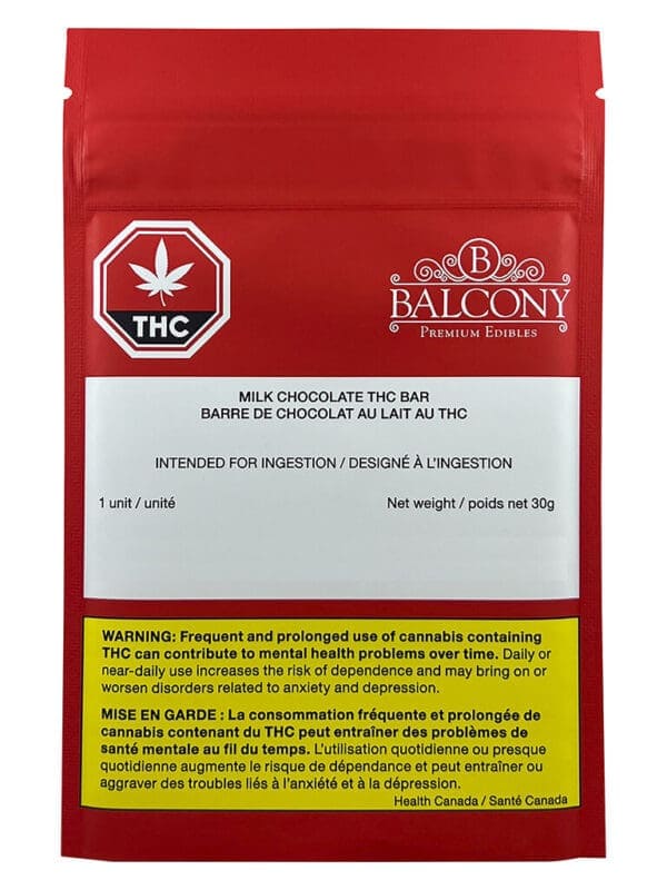 Milk Chocolate THC Bar by Balcony