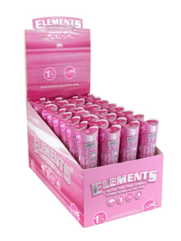 Elements Pink Cones 1 1/4  <br>6 Pack