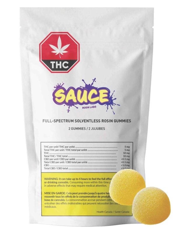 Pineapple Solventless Rosin Soft Chews 2 Pack by Sauce Rosin Labs