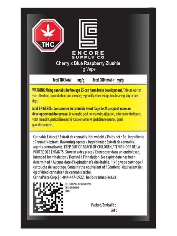 Cherry x Blue Raspberry Zlushie 510 1g by Encore