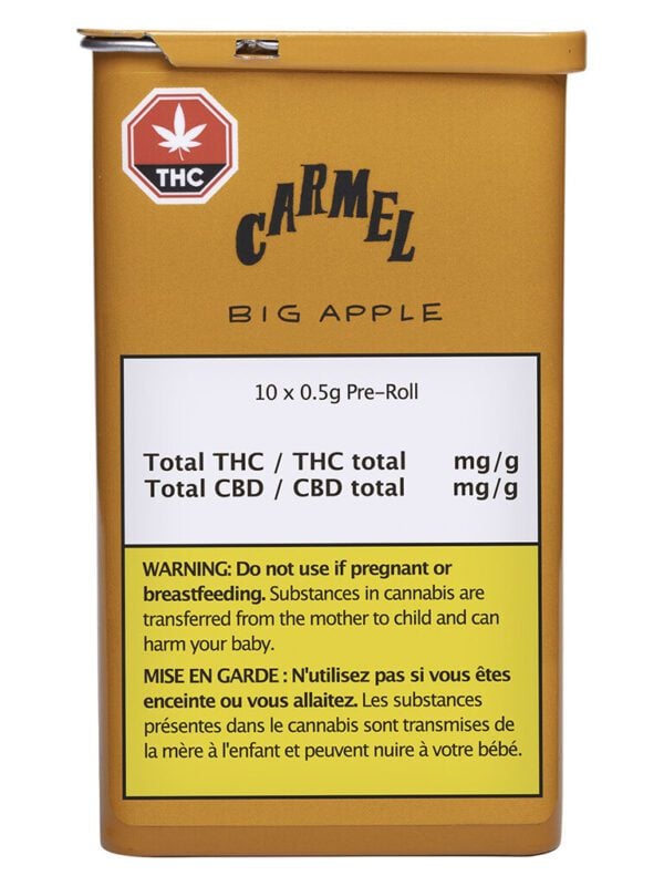 Big Apple Pre-Rolls 10 Pack Carmel Sativa