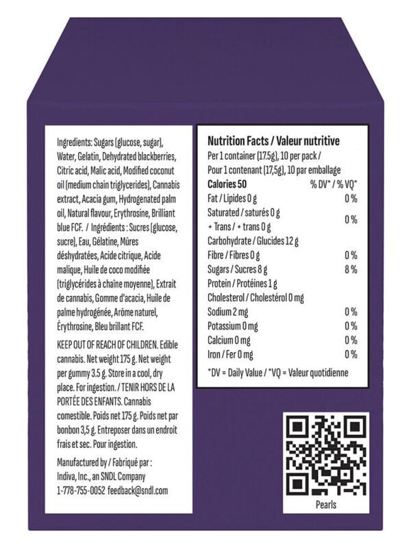 Blackberry Lemonade 1:1:1 CBN/CBD/THC 50 Pack by Pearls