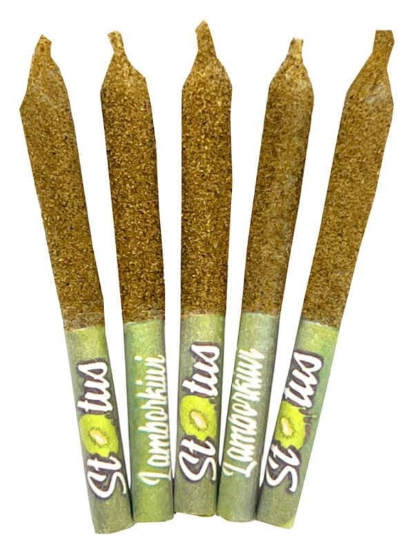 Lamborkiwi Liquid Diamond Infused Kief Coated Pre-Rolls 5 Pack by Status