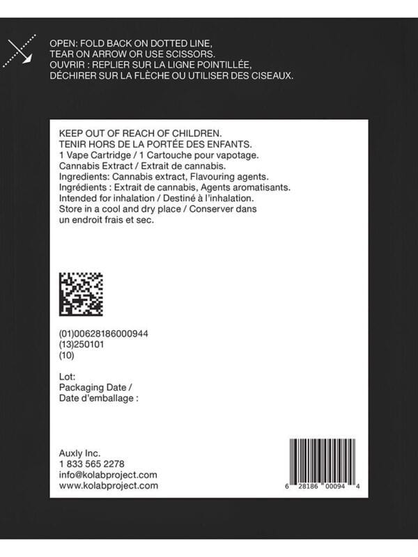 Blue Passionfruit Diamonds 510 1g Kolab Project Hybrid Montrose Cannabis