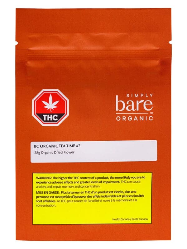 BC Organic Tea Time #7 28g Simply Bare Indica Montrose Cannabis
