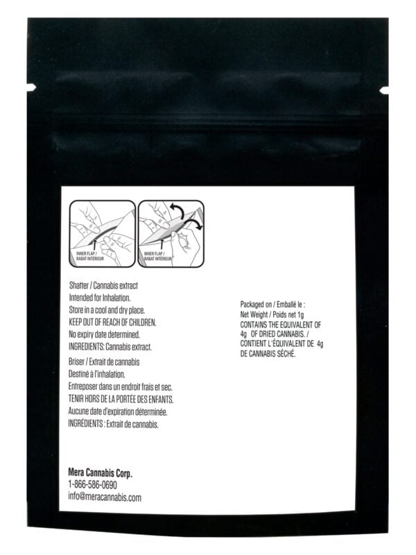 Pink Gas Shatter 1g by Shatterizer Indica Montrose Cannabis