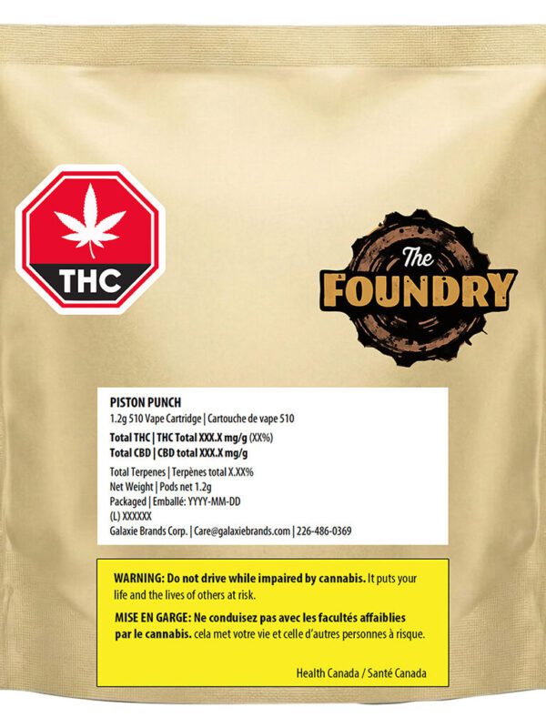 Piston Punch 510 1.2g by The Foundry Hybrid Montrose Cannabis