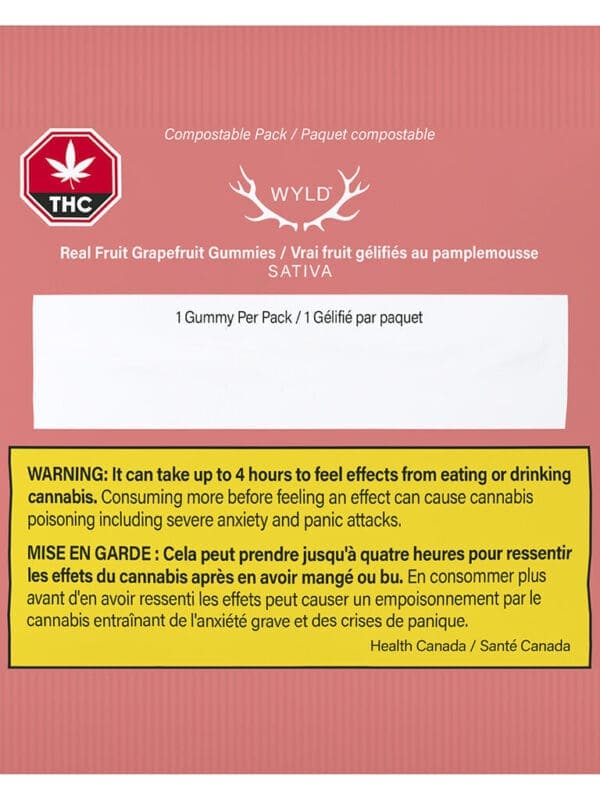 Real Fruit Grapefruit Sativa 1:1:1 THC:CBG:CBC Multipack 10 Pack Wyld Sativa Montrose Cannabis