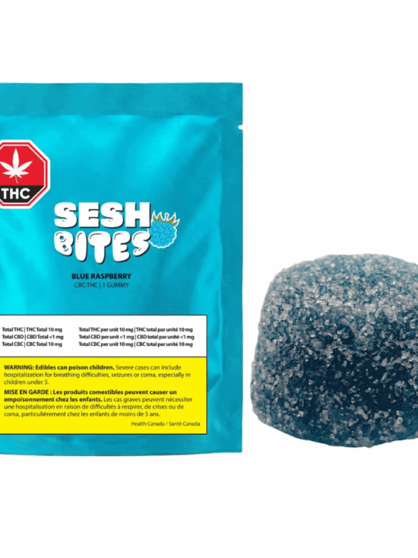 Blue Raspberry THC:CBC SESH Edibles 1 Pack Soft Chew Hybrid