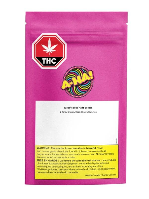 Electric Blue Razz Berries Live Rosin Soft Chews 2 Pack A-Ha! Sativa Montrose Cannabis