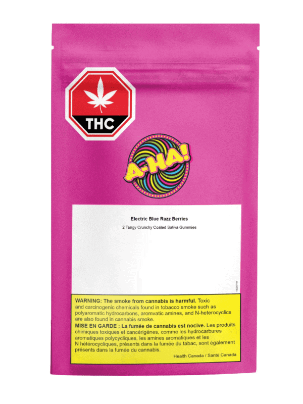 Electric Blue Razz Berries Live Rosin Soft Chews 2 Pack A-Ha! Sativa Montrose Cannabis