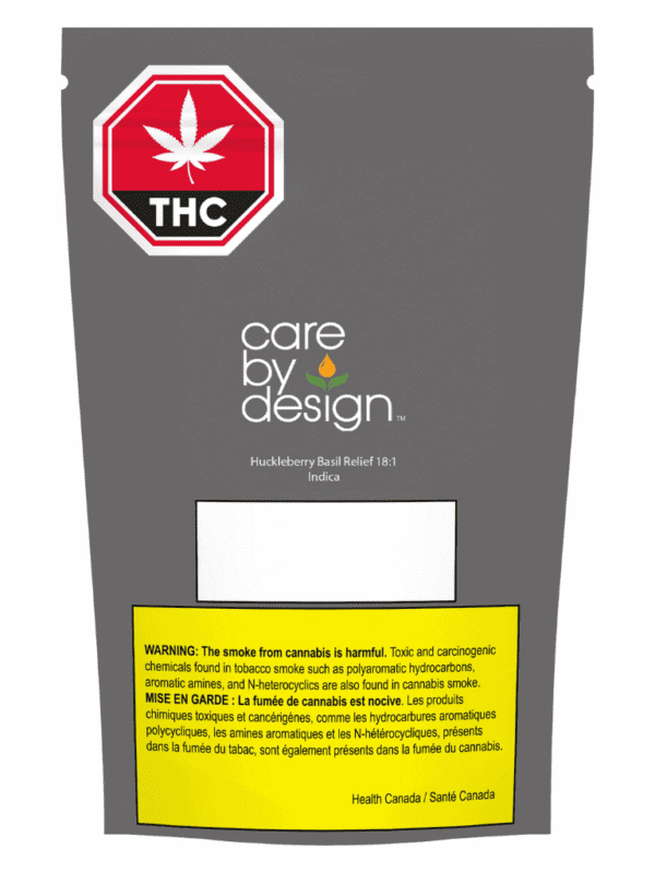 Huckleberry Basil Relief 18:1 Vegan Soft Chews 5 Pack Care by Design