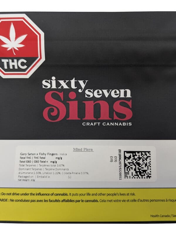 Mind Playa 3.5g Sixty Seven Sins Indica Montrose Cannabis