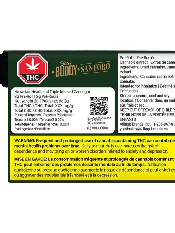 Hawaiian Headband Triple Infused Cannagar 2g by Buddy Santoro